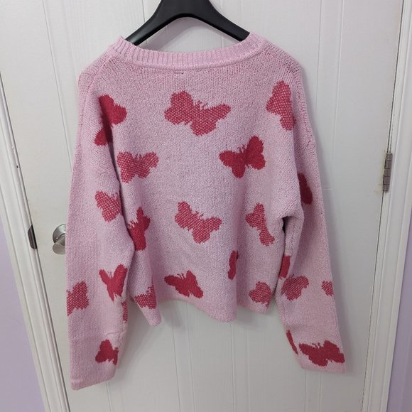 NWT BONO Butterfly Crop Sweater Size L - Picture 2 of 4